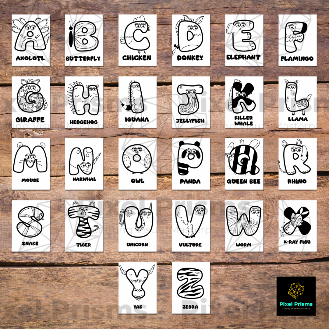 The ABC’s of Animals Coloring Book