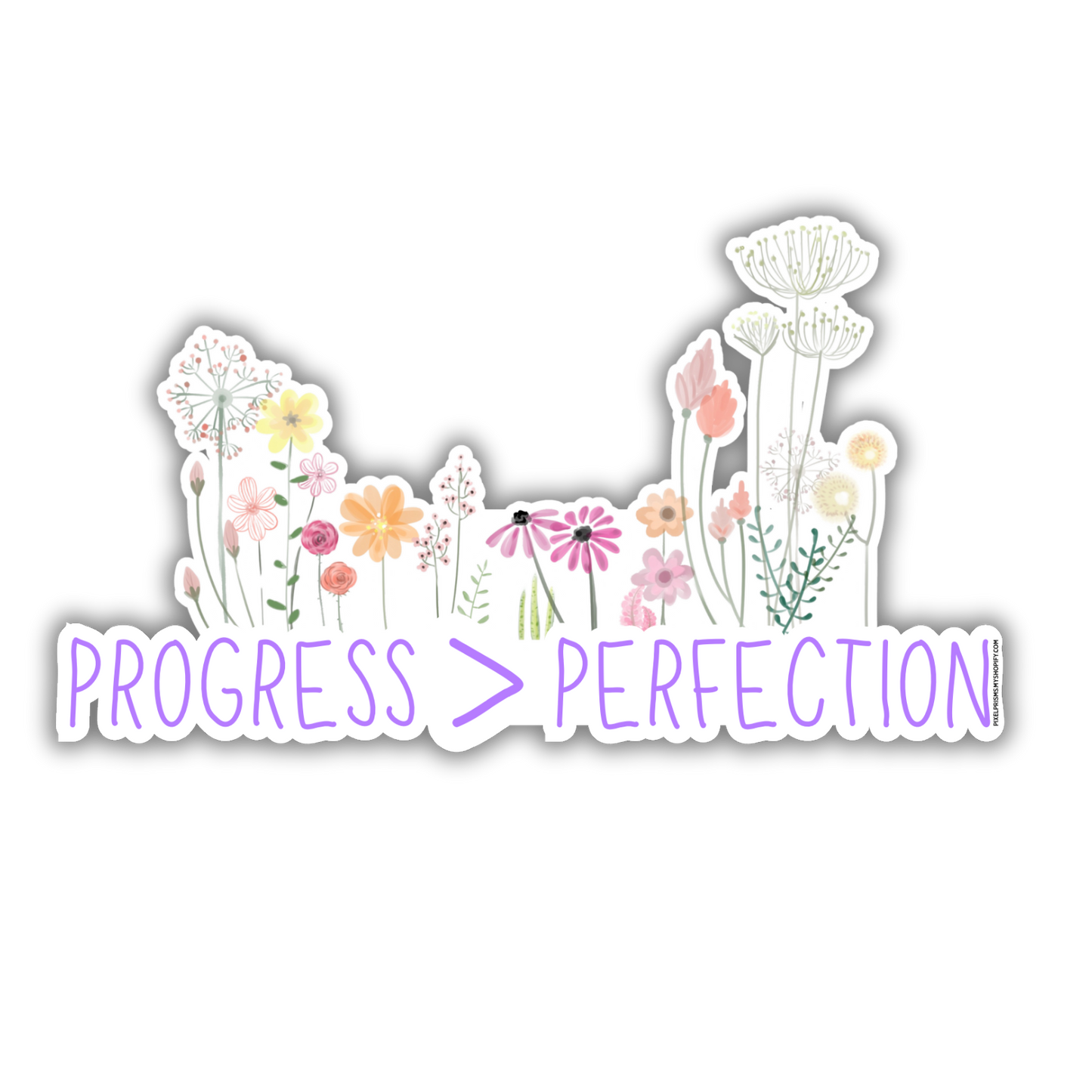 “Progress > Perfection” Waterproof Vinyl Sticker