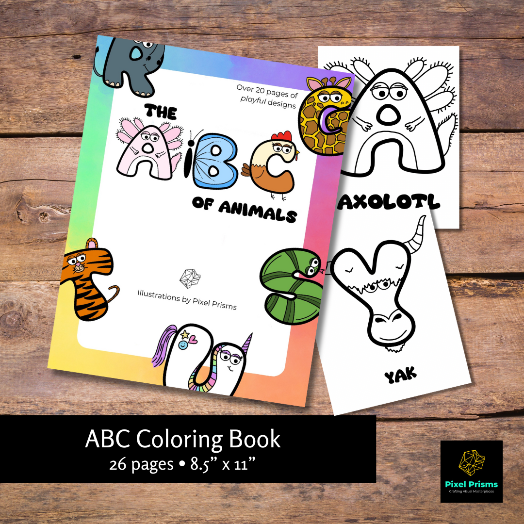The ABC’s of Animals Coloring Book
